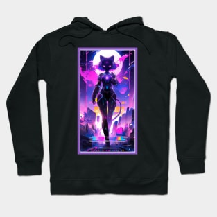 Anime Cute Cat Girl | Sci-Fi Manga Girl Anime Art Hoodie